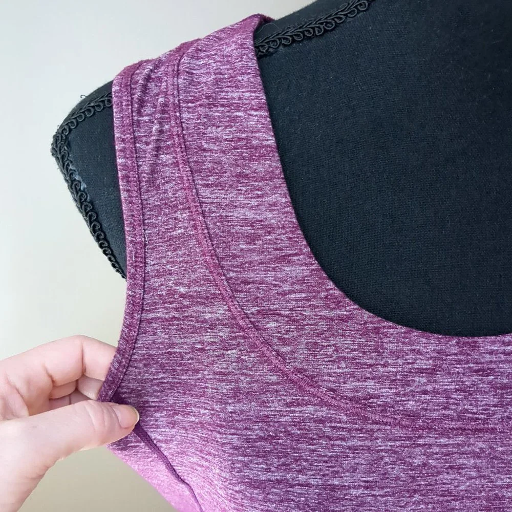 [SOLD] Lululemon Dash Tank Heathered Purple Ruffle Soft Athletic Running Top - Picture 6 of 13